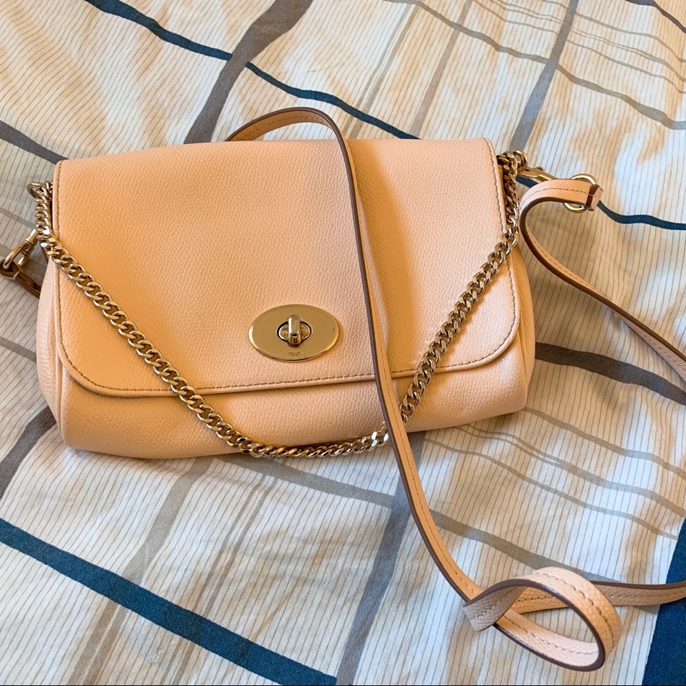 Coach Peach color crossbody bag